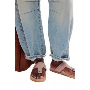 NEW FREE PEOPLE women's mika footbed sandal in orchid-ice